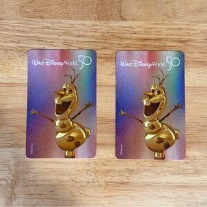 Disney Olaf Hotel Room Key Card | Frozen Collectible - Set of 2